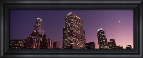 Framed Skyscrapers in a city, City of Los Angeles, California Print