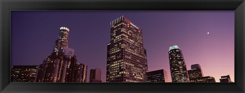 Framed Skyscrapers in a city, City of Los Angeles, California Print