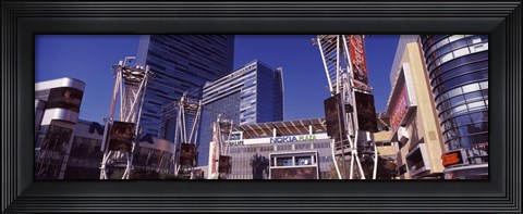 Framed Skyscrapers in a city, Nokia Plaza, City of Los Angeles, California, USA Print