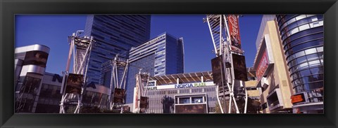 Framed Skyscrapers in a city, Nokia Plaza, City of Los Angeles, California, USA Print