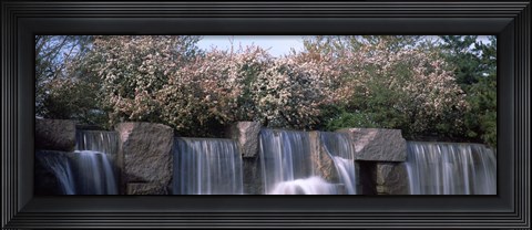 Framed Waterfall, Franklin Delano Roosevelt Memorial, Washington DC, USA Print