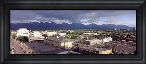 Framed Dark Skies Over Anchorage, Alaska Print