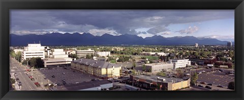 Framed Dark Skies Over Anchorage, Alaska Print
