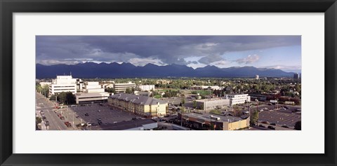 Framed Dark Skies Over Anchorage, Alaska Print