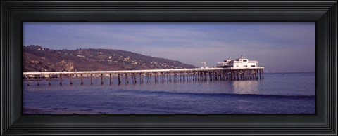 Framed Pier over an ocean, Malibu Pier, Malibu, Los Angeles County, California, USA Print