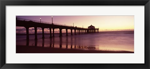 Framed Manhattan Beach Pier, California Print