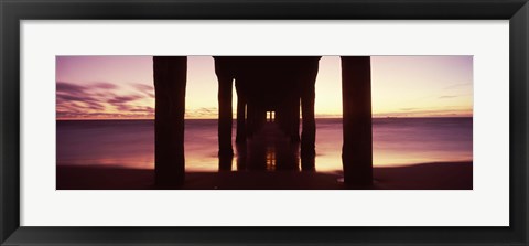 Framed View from Under Manhattan Beach Pier, California Print