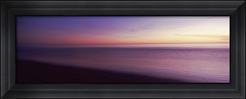 Framed Ocean at sunset, Los Angeles County, California, USA Print