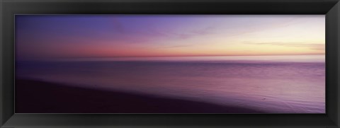 Framed Ocean at sunset, Los Angeles County, California, USA Print