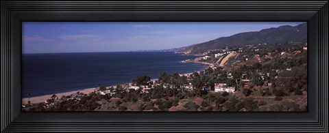 Framed High angle view of an ocean, Malibu Beach, Malibu, Los Angeles County, California, USA Print