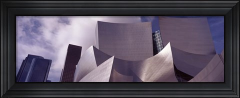 Framed Low angle view of Walt Disney Concert Hall, Los Angeles Print
