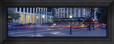 Framed Traffic on the road, Fifth Avenue, Manhattan, New York City, New York State, USA Print