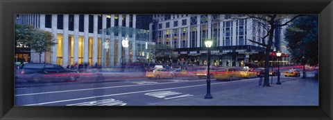 Framed Traffic on the road, Fifth Avenue, Manhattan, New York City, New York State, USA Print