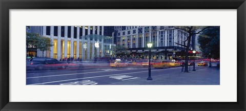 Framed Traffic on the road, Fifth Avenue, Manhattan, New York City, New York State, USA Print