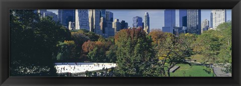 Framed Ice rink in a park, Wollman Rink, Central Park, Manhattan, New York City, New York State, USA 2010 Print