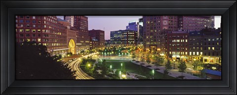 Framed Buildings in a city, Atlantic Avenue, Wharf District, Boston, Suffolk County, Massachusetts, USA 2010 Print