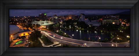 Framed High angle view of a city, Big Spring Park, Huntsville, Madison County, Alabama, USA Print