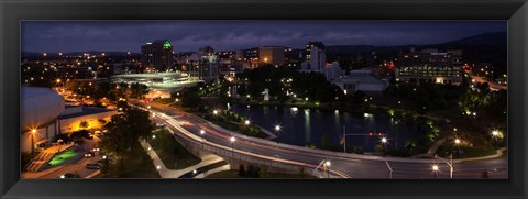 Framed High angle view of a city, Big Spring Park, Huntsville, Madison County, Alabama, USA Print