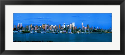 Framed Manhattan skyline at dusk, New York City, New York State, USA Print