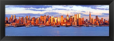 Framed Aerial view of Manhattan, New York City, New York State, USA Print