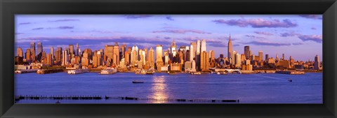 Framed Skyscrapers in a city, Manhattan, New York City, New York State, USA Print