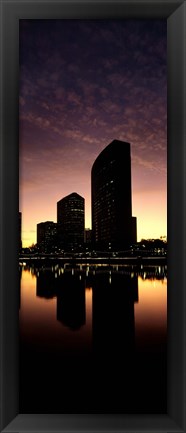 Framed Buildings at the waterfront, Lake Merritt, Oakland, Alameda County, California, USA Print