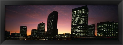 Framed Buildings at the waterfront, Oakland, Alameda County, California, USA Print