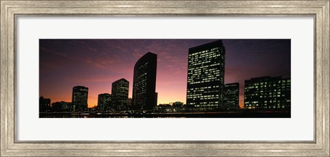 Framed Buildings at the waterfront, Oakland, Alameda County, California, USA Print