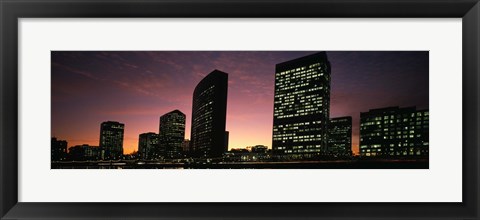 Framed Buildings at the waterfront, Oakland, Alameda County, California, USA Print