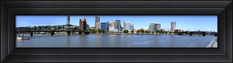 Framed Buildings at the waterfront, Portland Rose Festival, Portland, Multnomah County, Oregon, USA 2010 Print