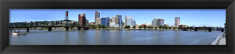 Framed Buildings at the waterfront, Portland Rose Festival, Portland, Multnomah County, Oregon, USA 2010 Print