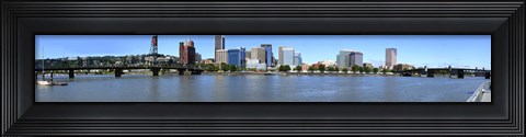 Framed Buildings at the waterfront, Portland Rose Festival, Portland, Multnomah County, Oregon, USA Print