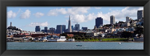 Framed City at the waterfront, Coit Tower, Telegraph Hill, San Francisco, California Print