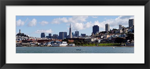 Framed City at the waterfront, Coit Tower, Telegraph Hill, San Francisco, California Print