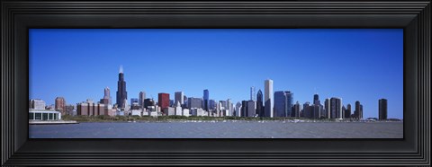 Framed Skyscrapers at the waterfront, Willis Tower, Shedd Aquarium, Chicago, Cook County, Illinois, USA 2011 Print