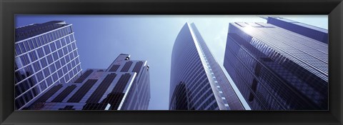 Framed Low angle view of skyscrapers, Chicago, Cook County, Illinois, USA Print