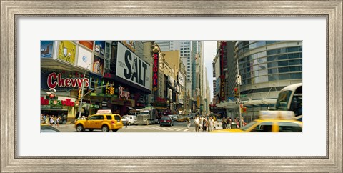 Framed 42nd Street, Eighth Avenue, Times Square, Manhattan, New York Print