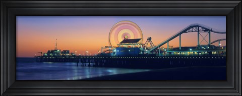 Framed Ferris wheel on the pier, Santa Monica Pier, Santa Monica, Los Angeles County, California, USA Print