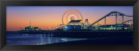 Framed Ferris wheel on the pier, Santa Monica Pier, Santa Monica, Los Angeles County, California, USA Print