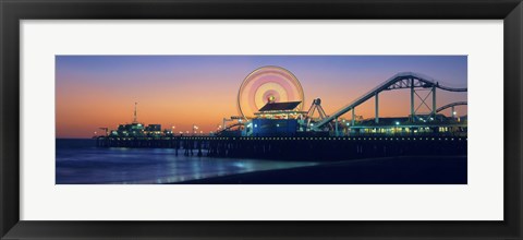 Framed Ferris wheel on the pier, Santa Monica Pier, Santa Monica, Los Angeles County, California, USA Print