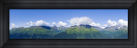 Framed Mountain range, Chugach Mountains, Anchorage, Alaska, USA Print