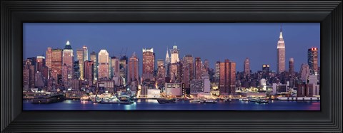 Framed Dusk, West Side, NYC, New York City, USA Print