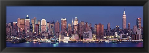 Framed Dusk, West Side, NYC, New York City, USA Print