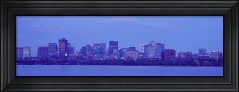 Framed Skyscrapers at the waterfront, Charles River, Boston, Suffolk County, Massachusetts, USA Print