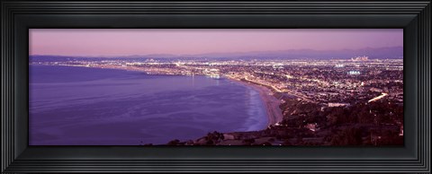 Framed View of Los Angeles downtown, California, USA Print