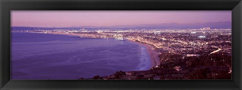 Framed View of Los Angeles downtown, California, USA Print