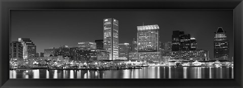 Framed City at the waterfront, Baltimore, Maryland, USA Print