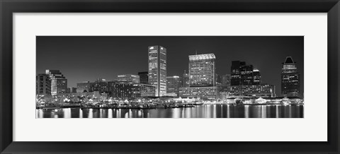 Framed City at the waterfront, Baltimore, Maryland, USA Print