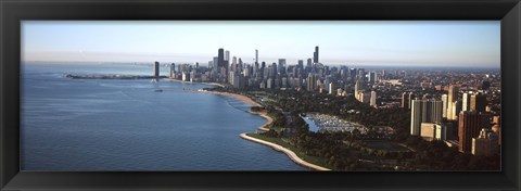 Framed Skyscrapers at the waterfront, Grant Park, Lake Michigan, Chicago, Cook County, Illinois, USA 2011 Print