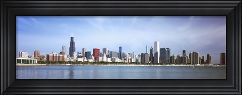 Framed Skyscrapers at the waterfront, Chicago, Cook County, Illinois, USA 2011 Print